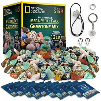 NATIONAL GEOGRAPHIC Rock Tumbler Refill Kit – Complete Gemstone Polishing Set